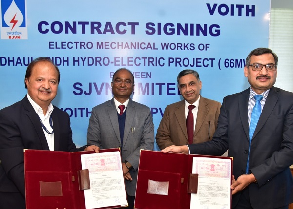  एसजेवीएन ने 66 मेगावाट की धौलासिद्ध परियोजना के कार्यों के लिए एमओयू पर हस्ताक्षर किए
