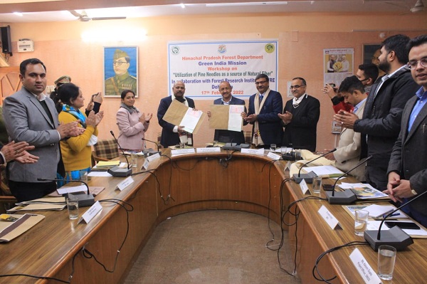  एफआरआई में चीड़ की पत्तियों के उपयोग पर कार्यशाला का हुआ आयोजन