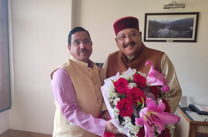  महाराज ने की विजयवर्गीय एवं जोशी से शिष्टाचार भेंट