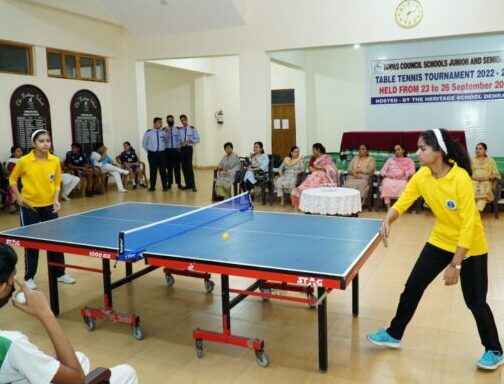  टेबल टेनिसः गर्ल्स के सीनियर वर्ग में हेरिटेज का फाइनल में प्रवेश