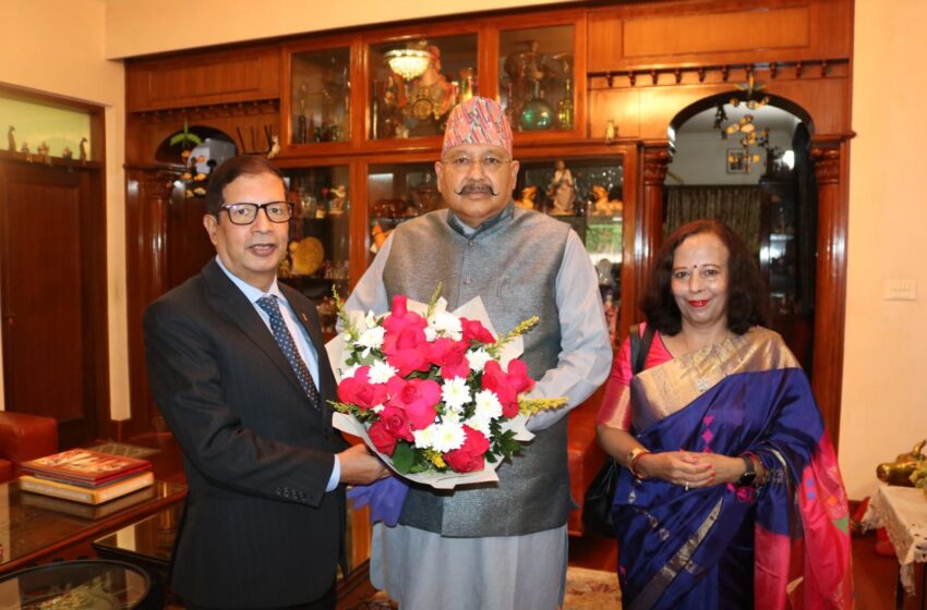  नेपाल के राजदूत ने महाराज से की शिष्टाचार भेंट