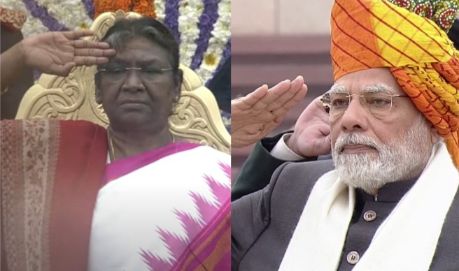  गणतंत्र दिवस 2023:  राष्ट्रपति द्रौपदी मुर्मू ने पहना ओडिशा सिल्क; पीएम मोदी ने राजस्थानी पगड़ी चुनी