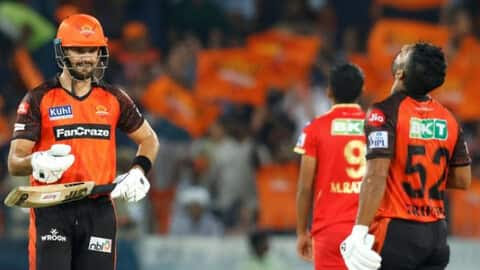  सनराइजर्स हैदराबाद ने पंजाब किंग्स को आठ विकेट से हराया, राहुल त्रिपाठी ने लगाया अर्धशतक