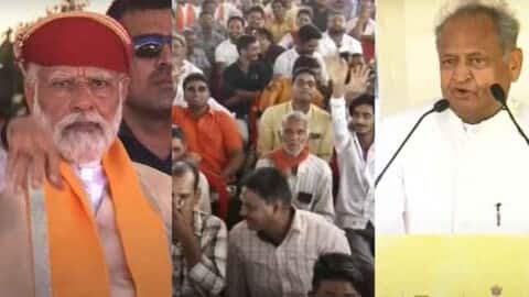  सीएम गहलोत के बोलते ही लगे मोदी-मोदी की नारे, खुद पीएम ने लोगों को करवाया शांत