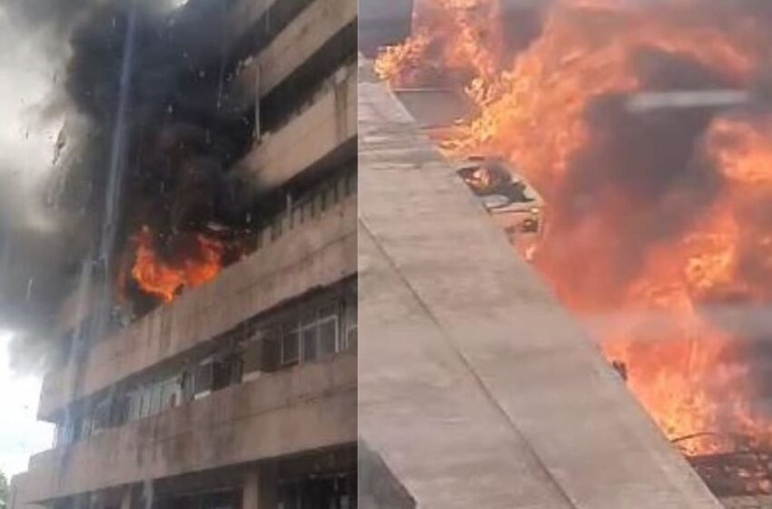  भोपाल के सतपुड़ा भवन में लगी भीषण आग, सरकारी दस्तावेज जलकर राख