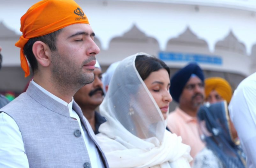  शादी से पहले ‘स्वर्ण मंदिर’ पहुंचे राघव चड्ढा और परिणीति, आशीर्वाद लेने के बाद बर्तन भी साफ किए