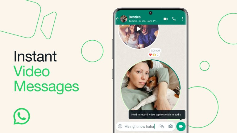  अब आप Whatsapp पर वीडियो संदेश रिकॉर्ड कर सकते हैं