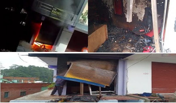  लोहाघाट में रेडीमेड गारमेंट्स की दुकान में लगी भीषण आग
