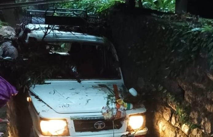  बरसाती नाले में बही टाटा सूमो, सवार आठ लोगों में एक की मौत, अन्य घायल