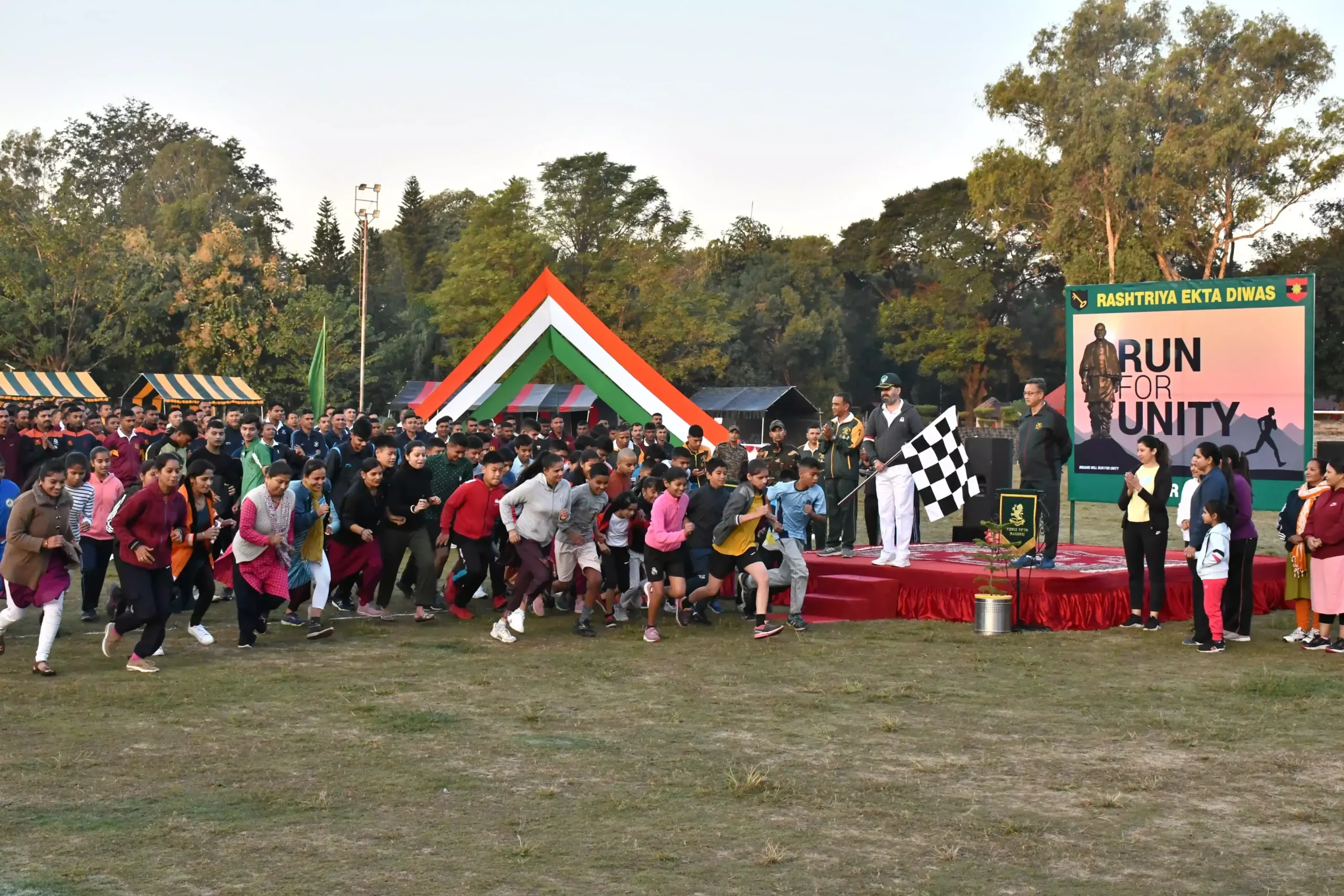  बीरपुर सैन्य स्टेशन पर ”रन फॉर यूनिटी” का आयोजन