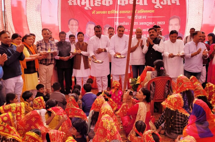  महानगर अध्यक्ष सिद्धार्थ अग्रवाल के नेतृत्व में नवरात्र के पावन पर्व के उपलक्ष में धर्मपुर विधानसभा में कन्या पूजन किया