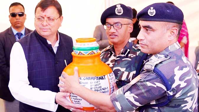  अमृत कलश यात्रा पहुंची देहरादून, मुख्यमंत्री धामी ने कहा-सभी भक्तियों में सर्वश्रेष्ठ है देशभक्ति