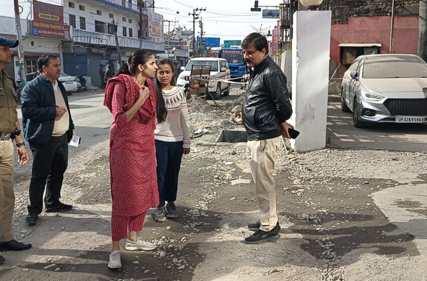  जिलाधिकारी श्रीमती सोनिका ने शहर में संचालित स्मार्ट सिटी के कार्यों एवं इन्वेस्टर समिति के दृष्टिगत कराये जा रहे सौन्दर्याीकरण कार्यों का स्थलीय निरीक्षण करते हुए कार्यों में तेजी लाने के निर्देश दिए