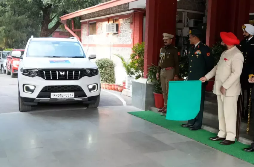  राज्यपाल ने राष्ट्रीय रक्षा अकादमी की कार रैली को दिखाई हरी झंडी