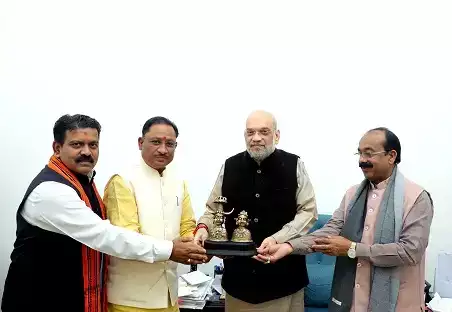  छत्तीसगढ़ के मुख्यमंत्री विष्णु देव साय ने गृह मंत्री शाह से की मुलाकात