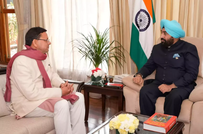  मुख्यमंत्री धामी ने राज्यपाल से की भेंट