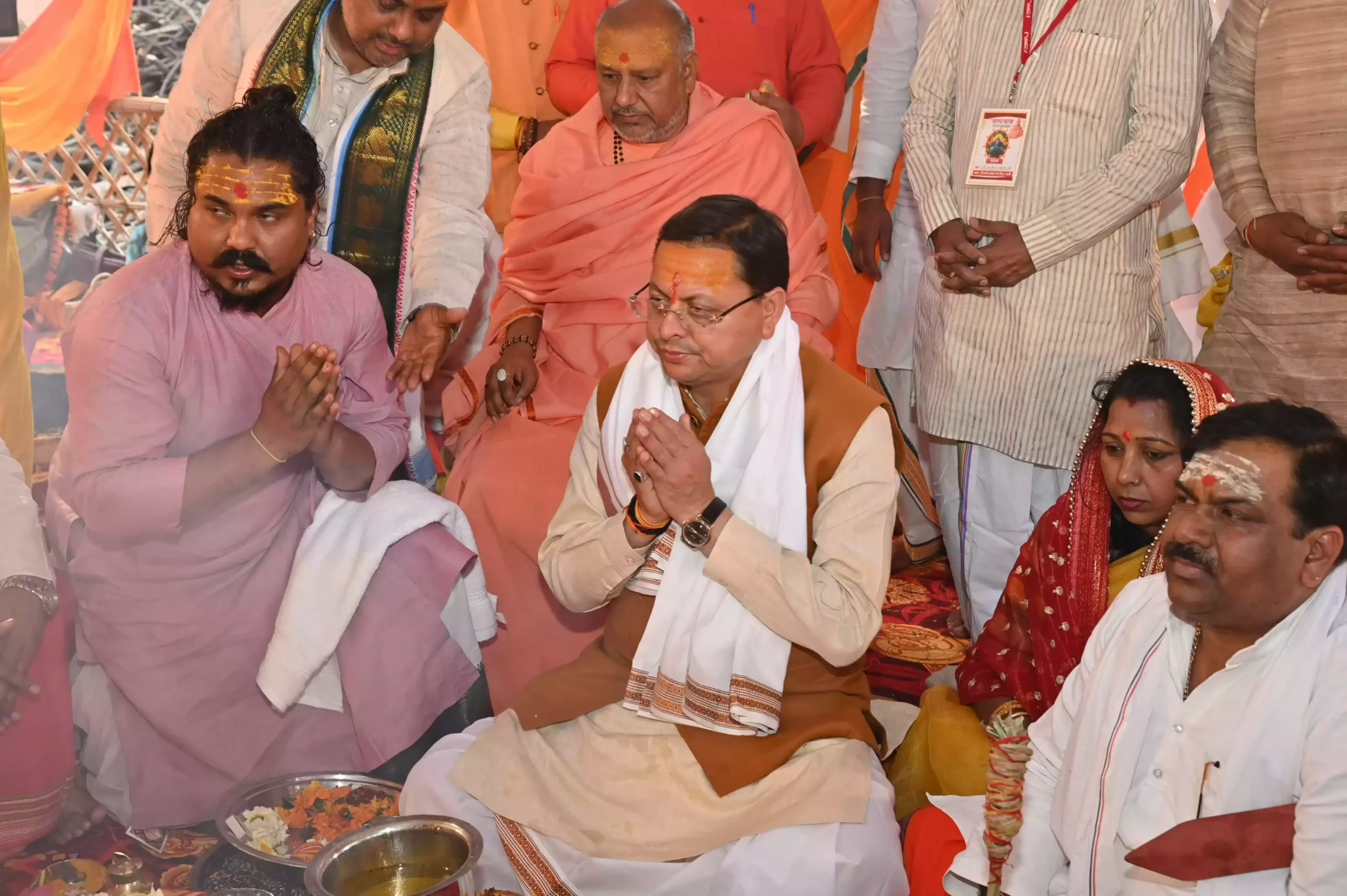  महारूद्र यज्ञ अनुष्ठान में शामिल हुए मुख्यमंत्री