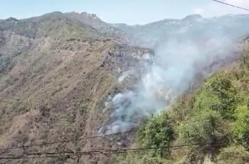  मसूरी गलोगी पावर हाउस के सामने के जंगल में लगी आग