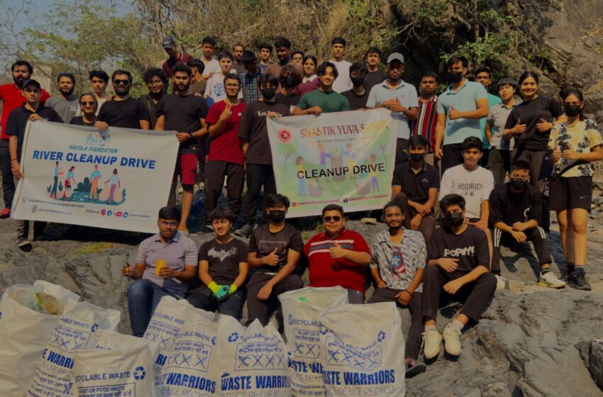  स्वास्तिक युवा समिति ने सोअन गोआन नदी थानो में 40 स्वयंसेवकों के साथ सफाई अभियान किया