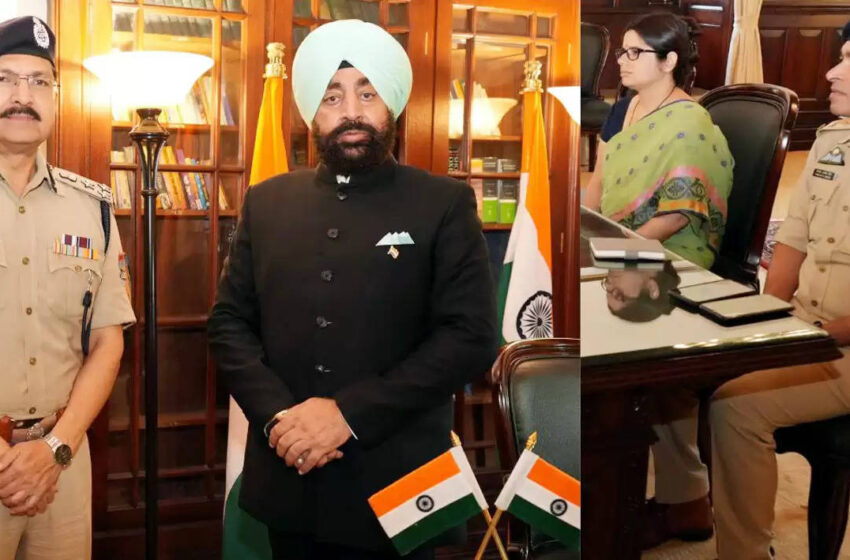  राज्यपाल से मिलकर अफसरों ने दी कानून व्यवस्था की जानकारी