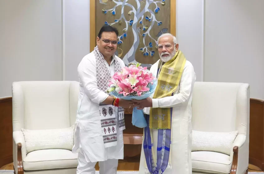  राजस्थान के मुख्यमंत्री भजनलाल ने प्रधानमंत्री से की मुलाकात