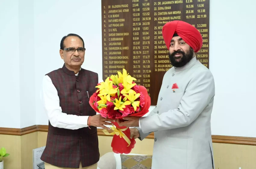 राज्यपाल ने केंद्रीय मंत्री शिवराज से की भेंट