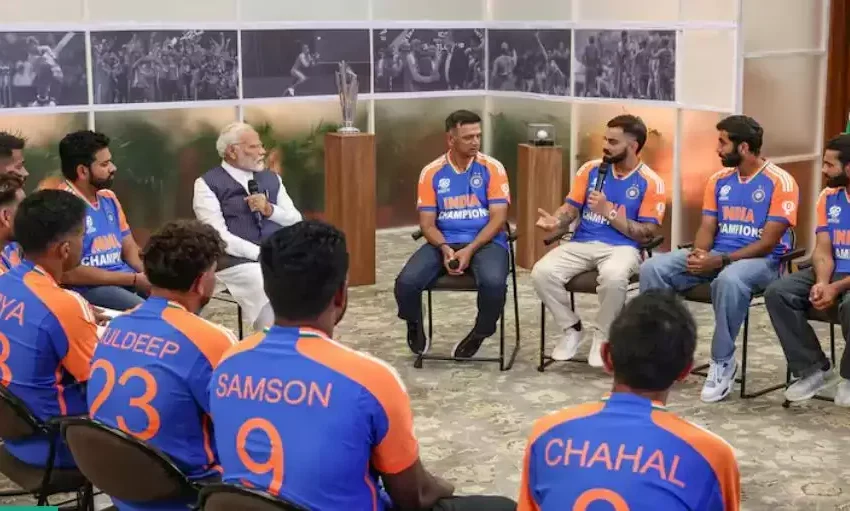  पीएम मोदी ने टीम इंडिया के साथ बातचीत का वीडियो साझा किया,कहा- उनके साथ शानदार बातचीत हुई