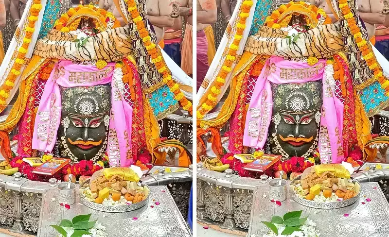  चतुर्दशी पर भांग चंदन और आभूषणों से हुआ भगवान महाकाल का दिव्य शृंगार
