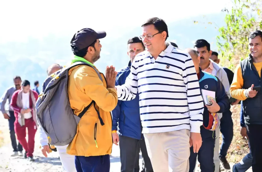  मुख्यमंत्री ने किया मसूरी ट्रैक रूट का निरीक्षण