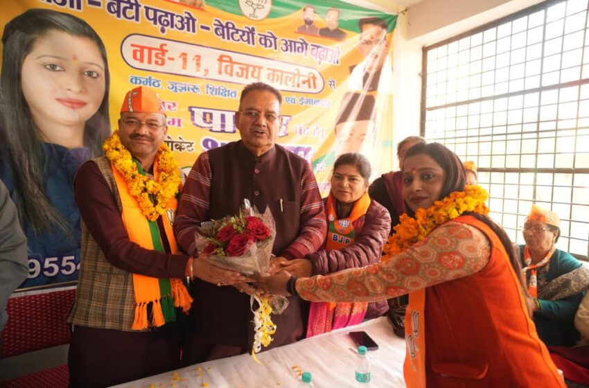  भाजपा महापौर प्रत्याशी सौरभ थपलियाल ने महानगर देहरादून के अंतर्गत विभिन्न वार्डों में जनसंपर्क एवं जनसभाएं की