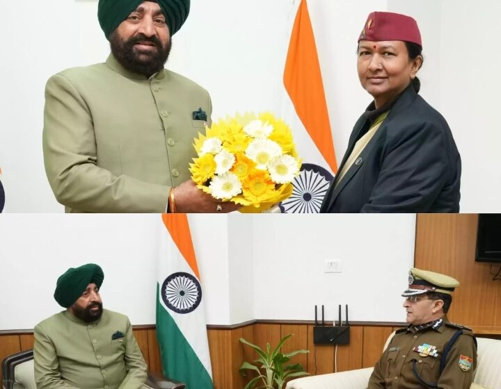  राज्यपाल से मिले मुख्य सचिव और पुलिस महानिदेशक