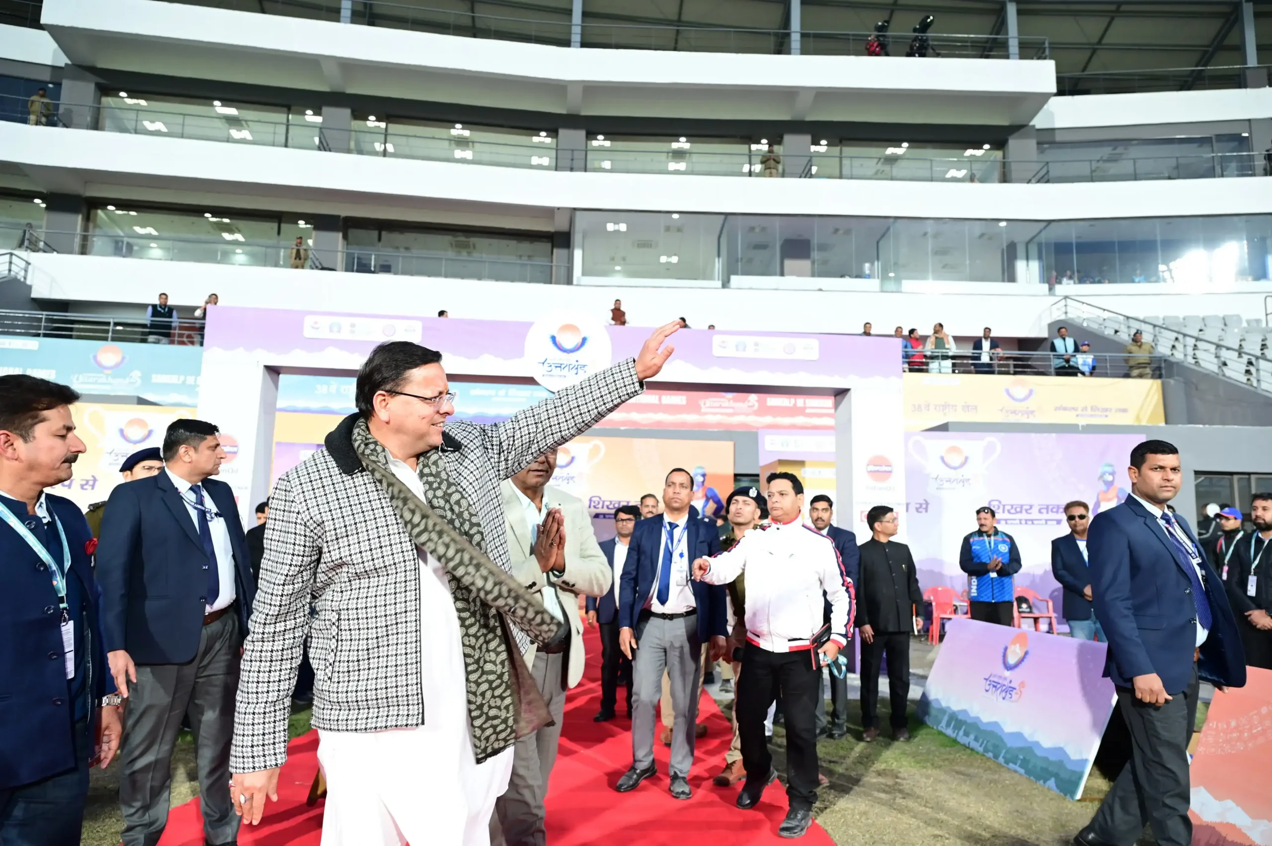  मुख्यमंत्री ने राष्ट्रीय खेलों की व्यवस्थाओं का किया निरीक्षण, बोले- व्यवस्थाएं चाक चौबंद हों