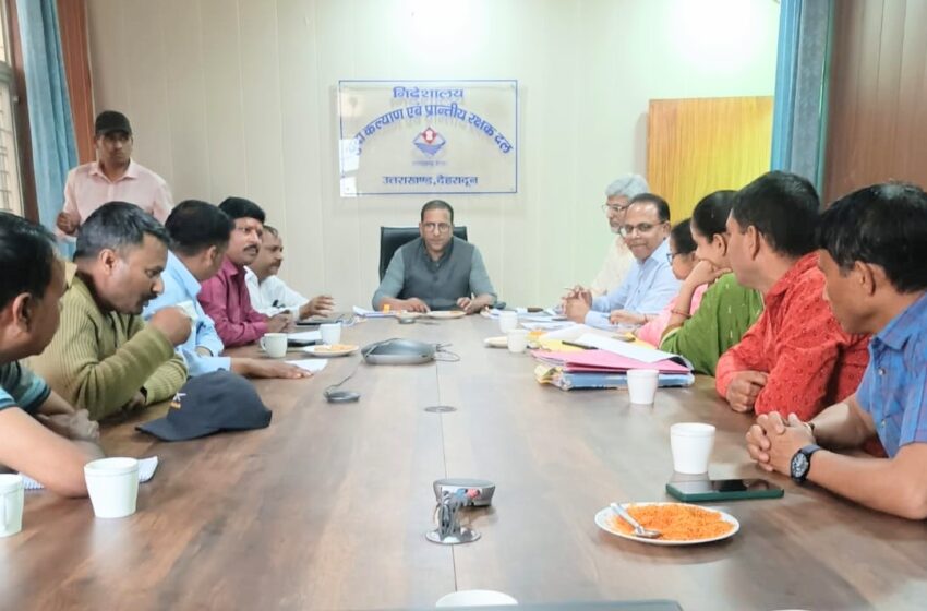  निदेशक श्री प्रशांत आर्य के नेतृत्व में पीआरडी जवानों के प्रतिनिधिमंडल के साथ जवानों की मांगों के संबंध में बैठक की