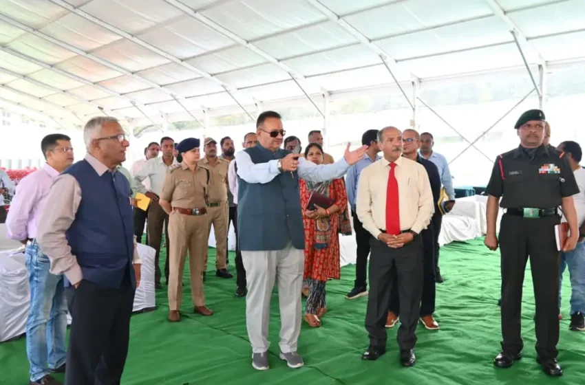  शहीद सम्मान समारोह की तैयारियों का मंत्री जोशी में लिया जायजा