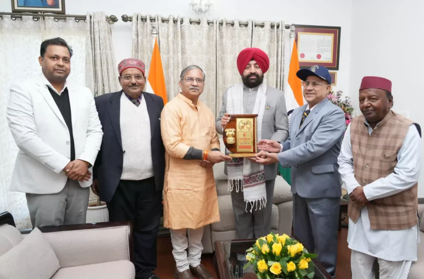  भारत भारती के संस्थापक पत्राले ने राज्यपाल से की भेंट