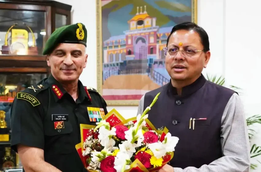  उपसेना प्रमुख ने की मुख्यमंत्री से मुलाकात