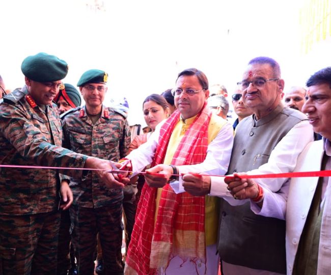  खटीमा में मुख्यमंत्री धामी ने किया सीएसडी कैंटीन व सैनिक मिलन केंद्र का लोकार्पण