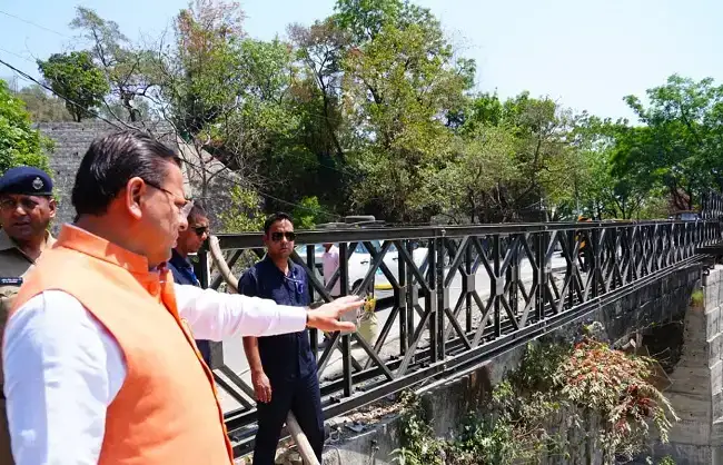  निर्माणाधीन पुल का मुख्यमंत्री ने किया निरीक्षण, काम में तेजी लाने के निर्देश