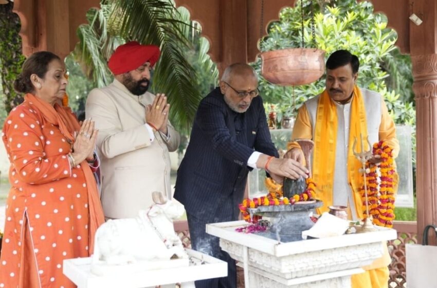  उपराष्ट्रपति सी.पी. राधाकृष्णन ने राजप्रज्ञेश्वर मंदिर में की पूजा-अर्चना