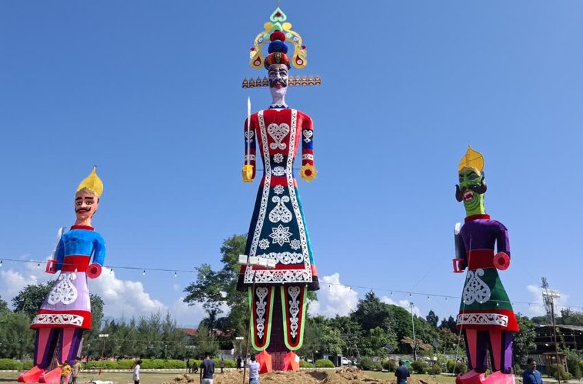  परेड ग्राउंड में लगा 181 फुट ऊंचा रावण