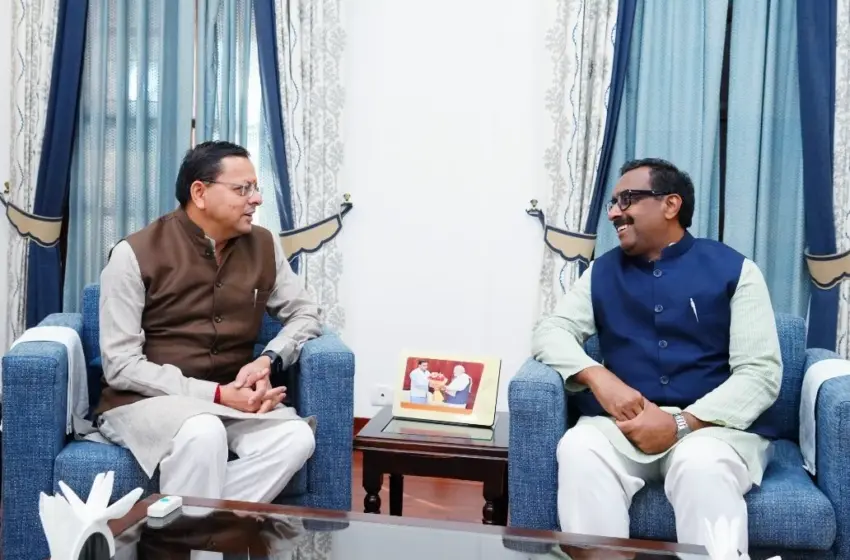  मुख्यमंत्री पुष्कर सिंह धामी से मिले भाजपा राष्ट्रीय उपाध्यक्ष राम माधव, संगठनात्मक मुद्दों पर हुई चर्चा